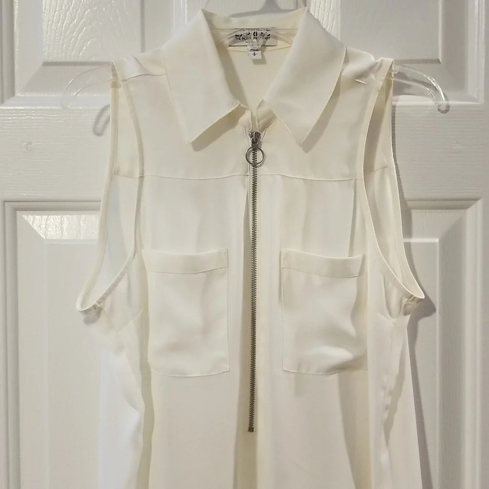 ✨️Express Zip Front Sleeveless Portofino Shirt Original Fit Size Small - Picture 5 of 11